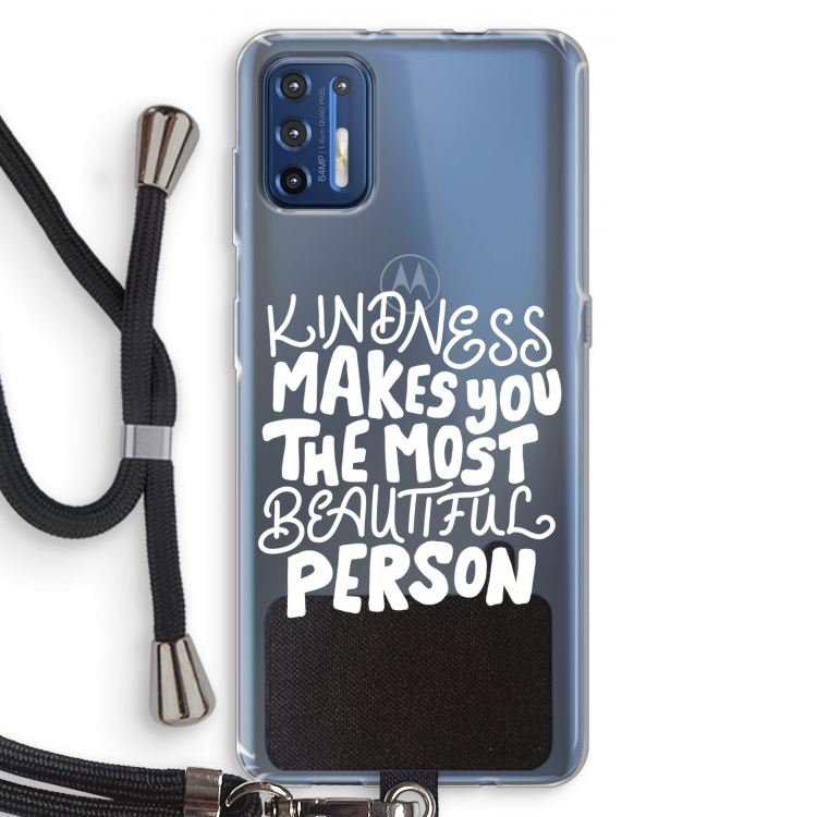 The prettiest: Motorola Moto G9 Plus Transparant Hoesje met koord