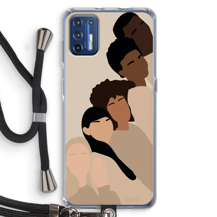 Sweet creatures: Motorola Moto G9 Plus Transparant Hoesje met koord