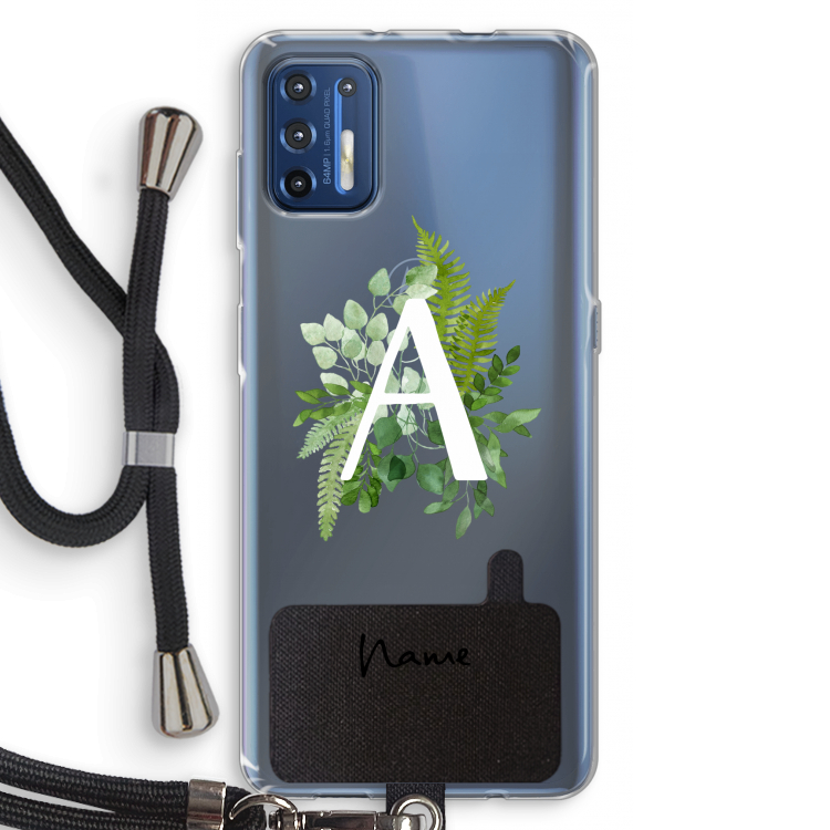 Green Brush: Motorola Moto G9 Plus Transparant Hoesje met koord