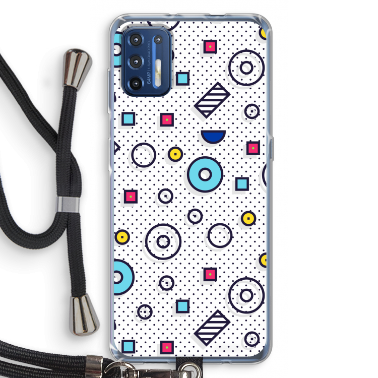 8-bit N°9: Motorola Moto G9 Plus Transparant Hoesje met koord