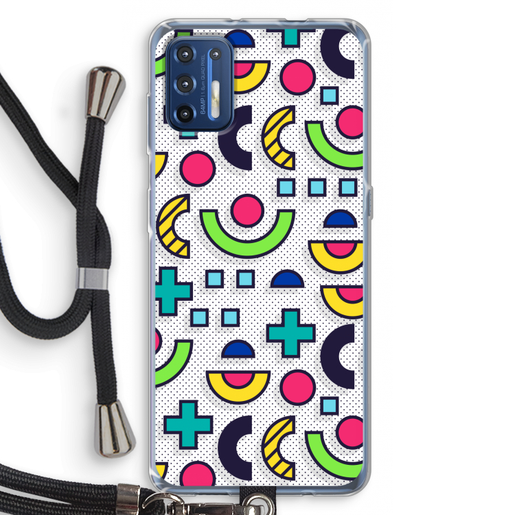 8-bit N°6: Motorola Moto G9 Plus Transparant Hoesje met koord
