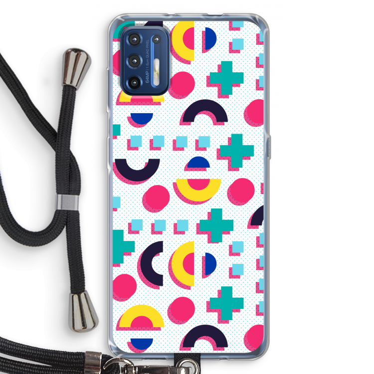 8-bit N°2: Motorola Moto G9 Plus Transparant Hoesje met koord
