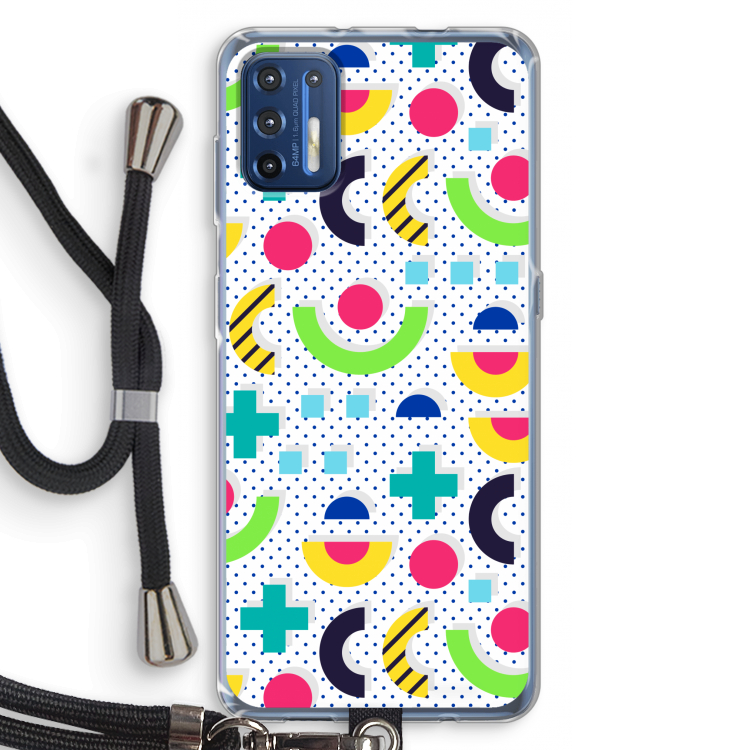 8-bit N°1: Motorola Moto G9 Plus Transparant Hoesje met koord