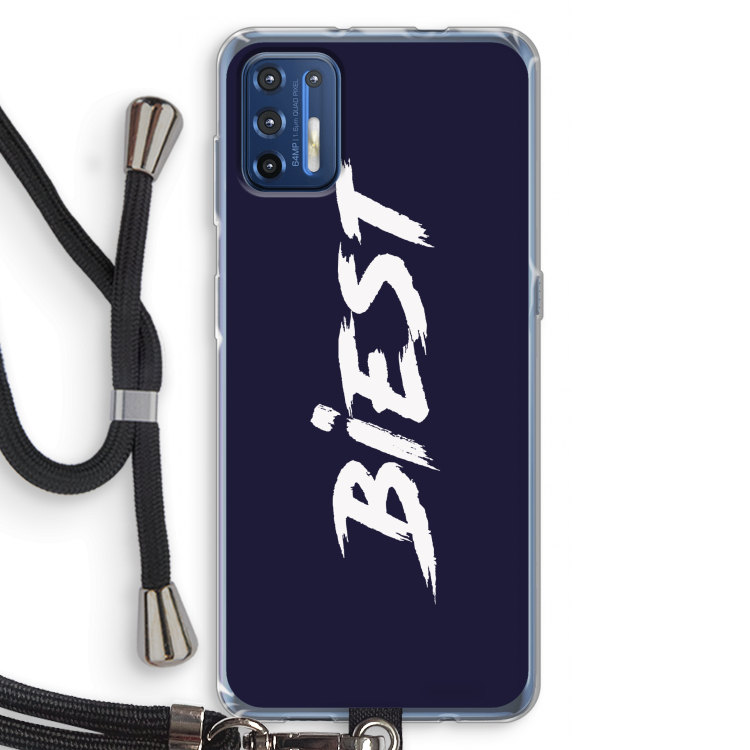 Biest: Motorola Moto G9 Plus Transparant Hoesje met koord