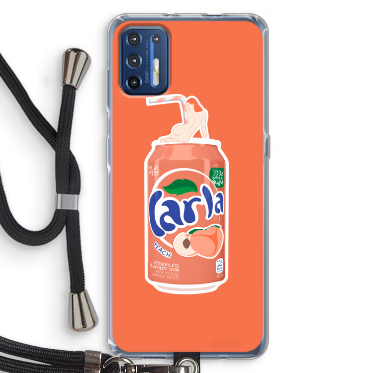 S(peach)less: Motorola Moto G9 Plus Transparant Hoesje met koord