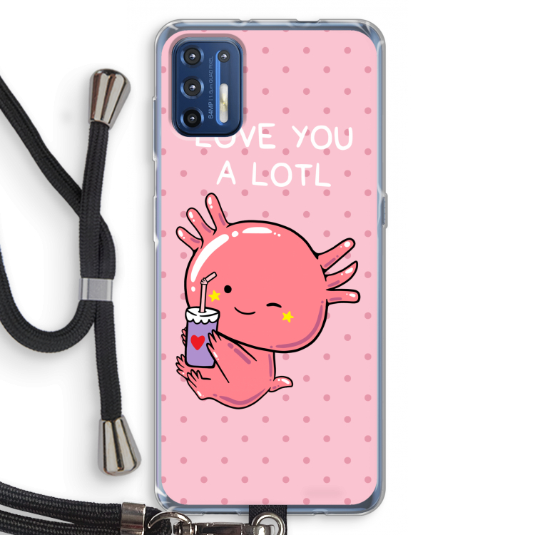 Love You A Lotl: Motorola Moto G9 Plus Transparant Hoesje met koord