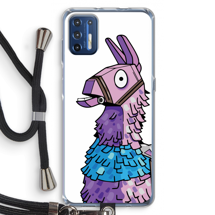 Lama: Motorola Moto G9 Plus Transparant Hoesje met koord