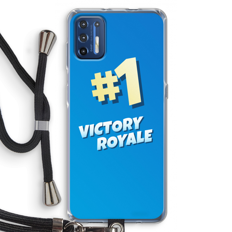 Victory Royale: Motorola Moto G9 Plus Transparant Hoesje met koord