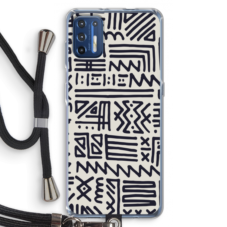 Marrakech print: Motorola Moto G9 Plus Transparant Hoesje met koord