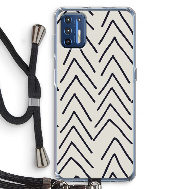 Marrakech Arrows: Motorola Moto G9 Plus Transparant Hoesje met koord
