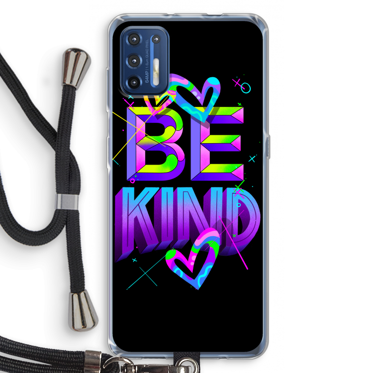 Be Kind: Motorola Moto G9 Plus Transparant Hoesje met koord