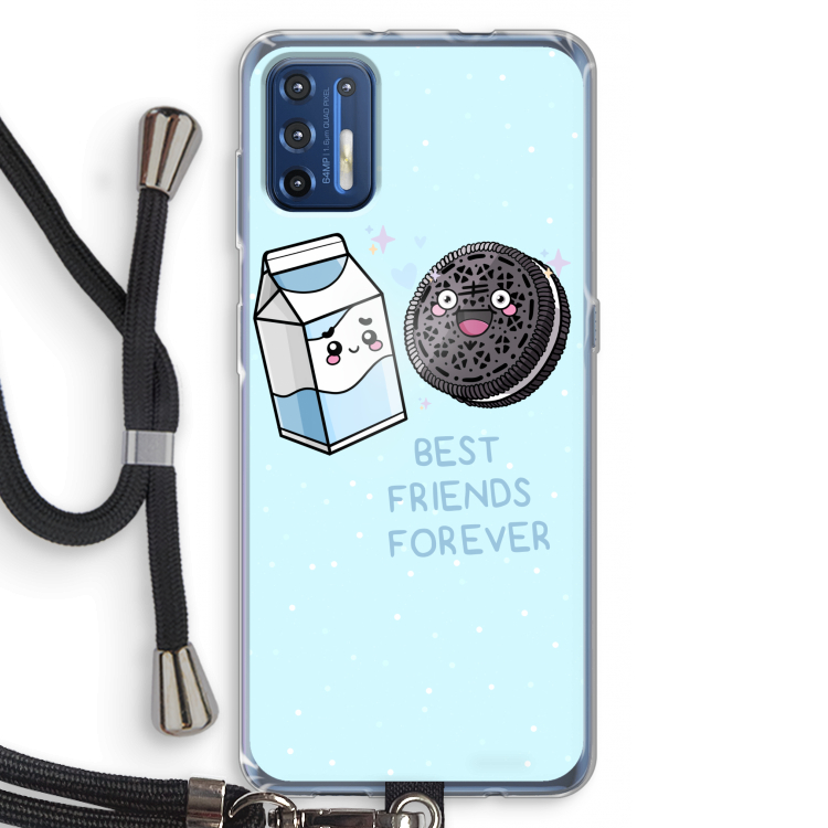 Best Friend Forever: Motorola Moto G9 Plus Transparant Hoesje met koord