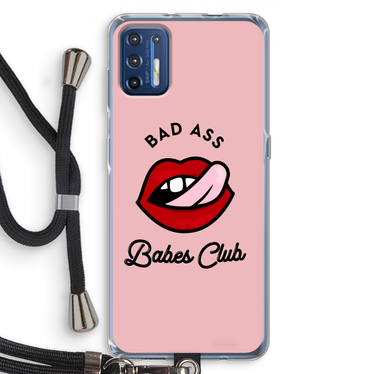 Badass Babes Club: Motorola Moto G9 Plus Transparant Hoesje met koord