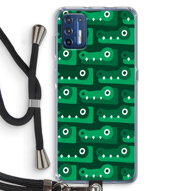 Crocs: Motorola Moto G9 Plus Transparant Hoesje met koord