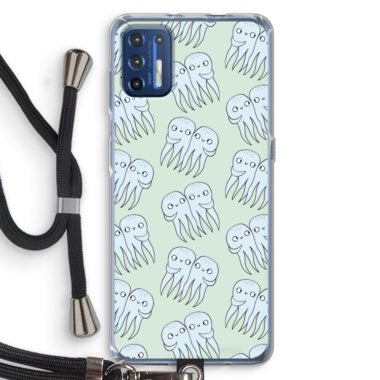 Octopussen: Motorola Moto G9 Plus Transparant Hoesje met koord