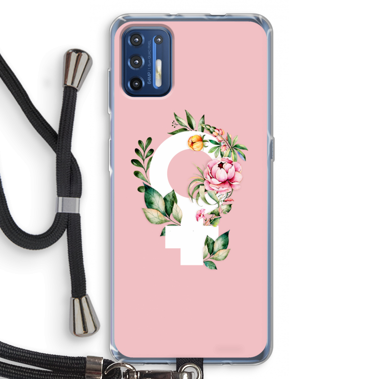 Venus: Motorola Moto G9 Plus Transparant Hoesje met koord