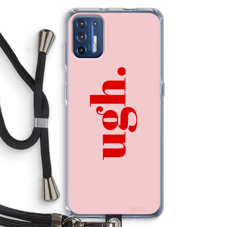 Ugh: Motorola Moto G9 Plus Transparant Hoesje met koord