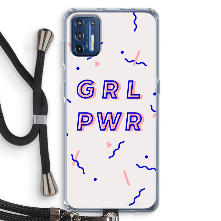 GRL PWR: Motorola Moto G9 Plus Transparant Hoesje met koord