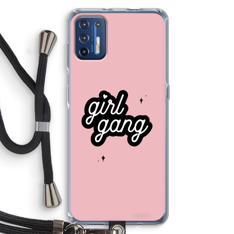 Girl Gang: Motorola Moto G9 Plus Transparant Hoesje met koord