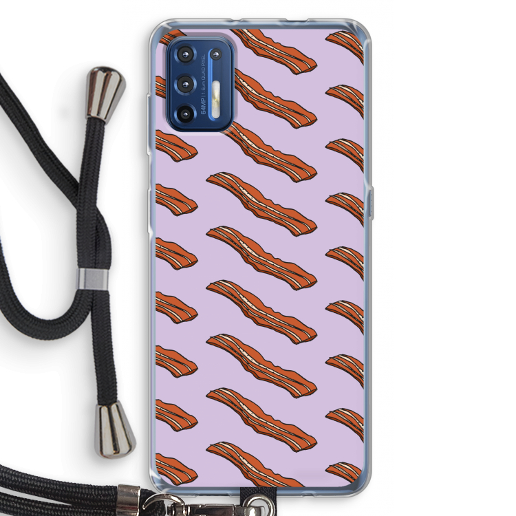 Bacon to my eggs #2: Motorola Moto G9 Plus Transparant Hoesje met koord