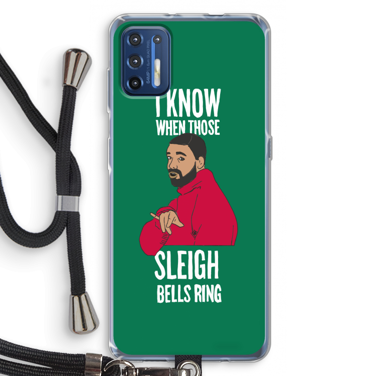 Sleigh Bells Ring: Motorola Moto G9 Plus Transparant Hoesje met koord