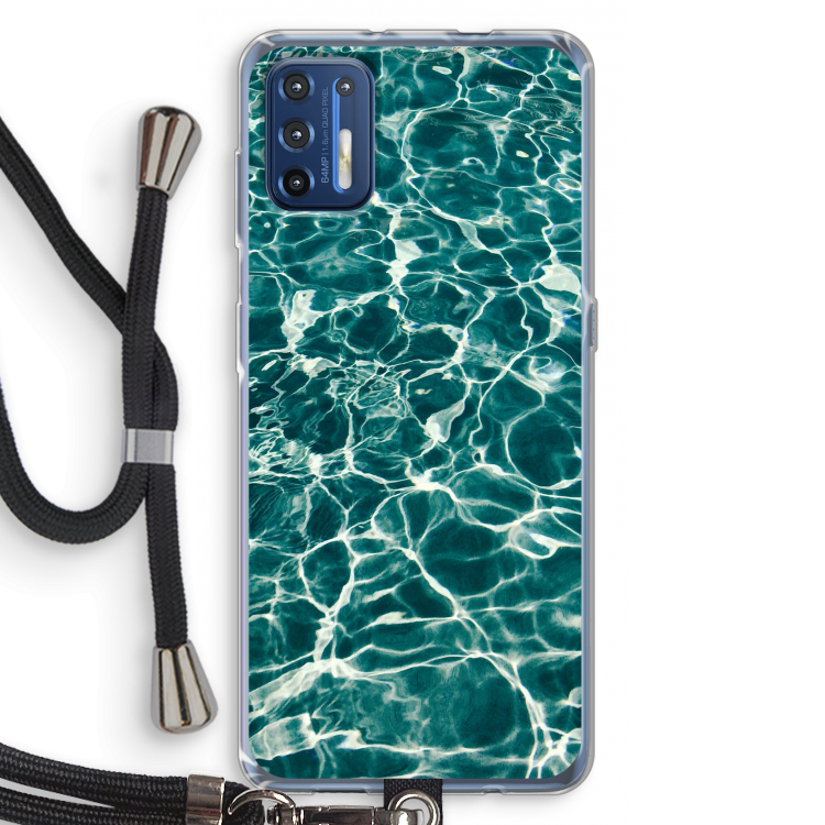 Weerkaatsing water: Motorola Moto G9 Plus Transparant Hoesje met koord