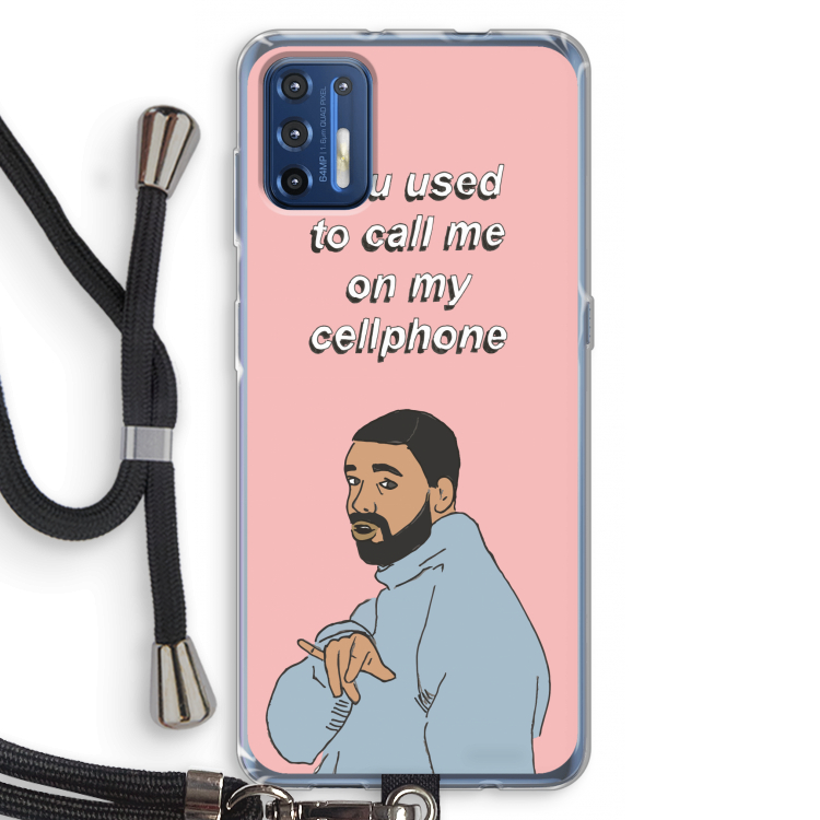 Hotline bling: Motorola Moto G9 Plus Transparant Hoesje met koord