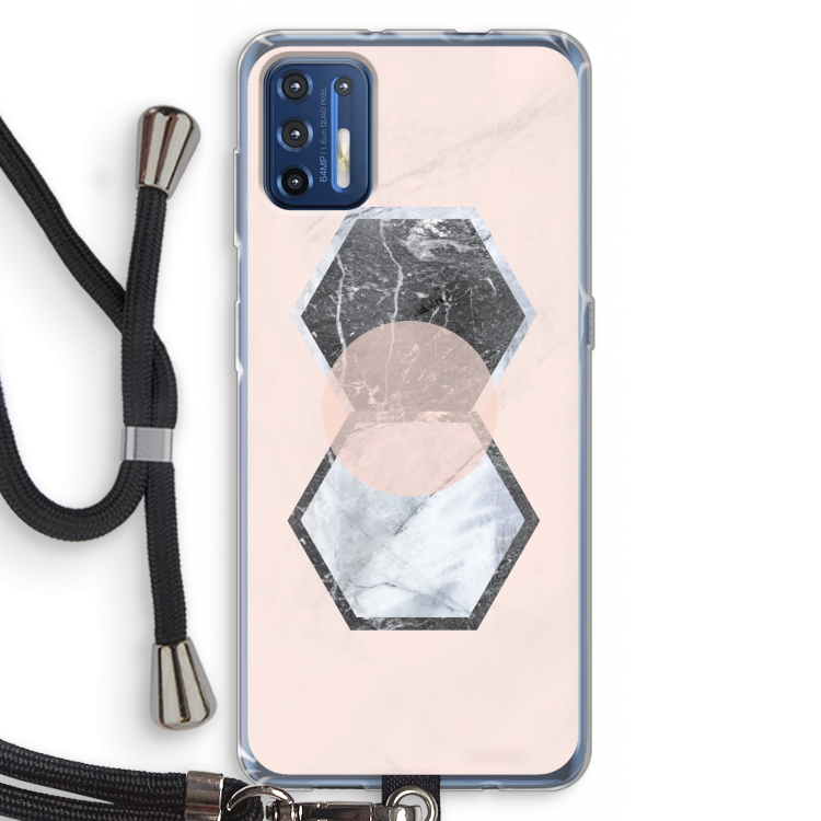 Creatieve toets: Motorola Moto G9 Plus Transparant Hoesje met koord