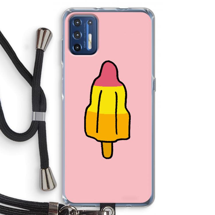 Raketijsje: Motorola Moto G9 Plus Transparant Hoesje met koord