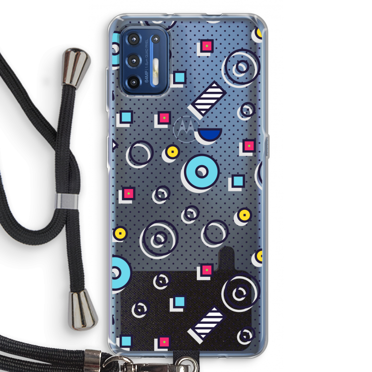8-bit N°9: Motorola Moto G9 Plus Transparant Hoesje met koord