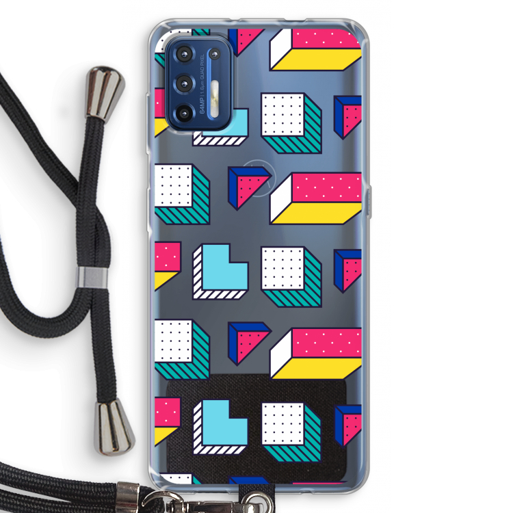 8-bit N°7: Motorola Moto G9 Plus Transparant Hoesje met koord
