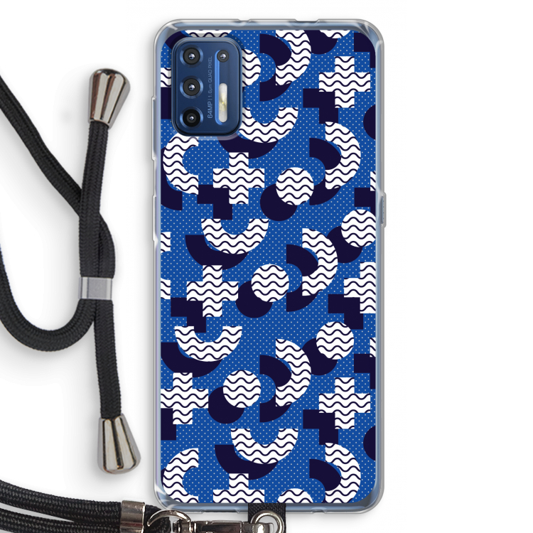8-bit N°5: Motorola Moto G9 Plus Transparant Hoesje met koord