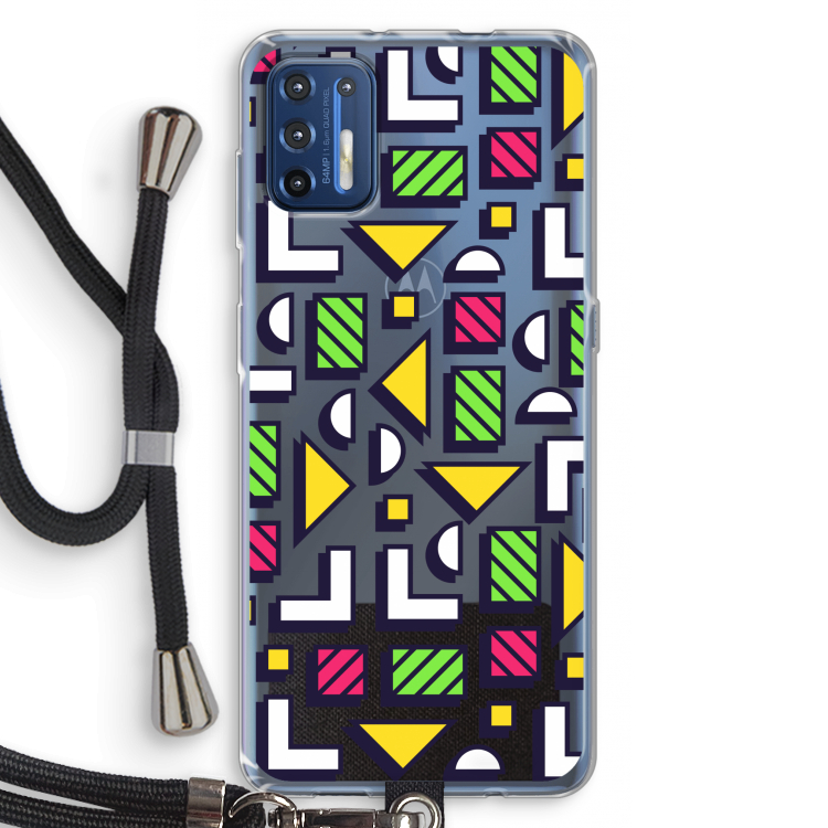 8-bit N°4: Motorola Moto G9 Plus Transparant Hoesje met koord