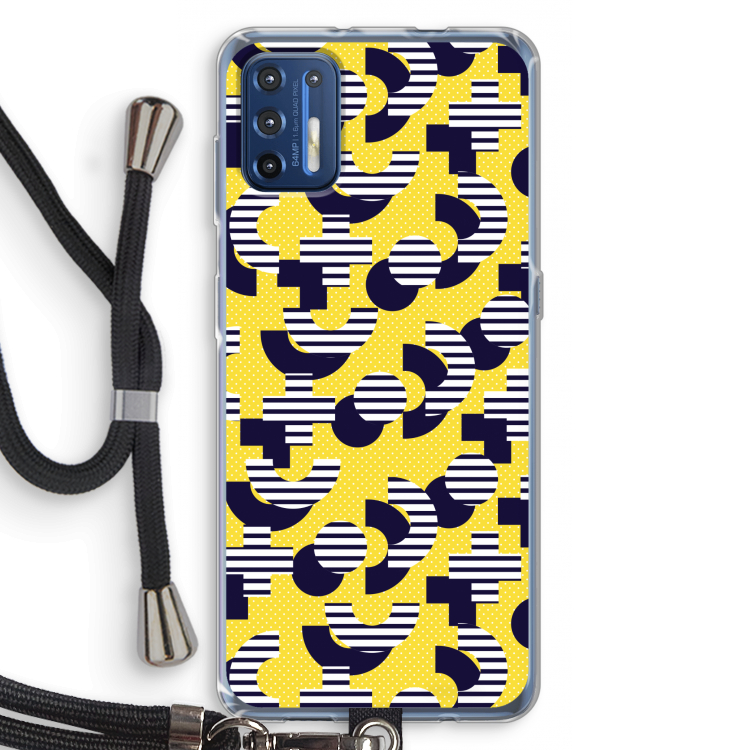 8-bit N°3: Motorola Moto G9 Plus Transparant Hoesje met koord
