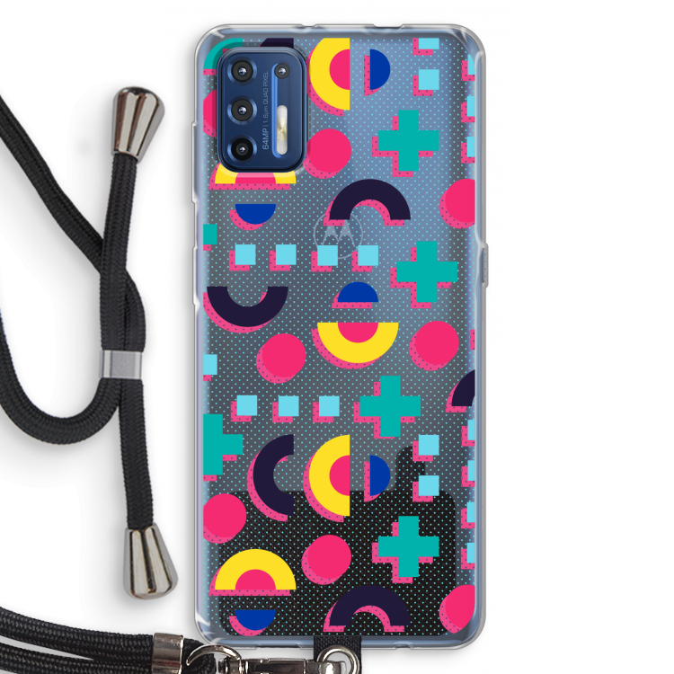 8-bit N°2: Motorola Moto G9 Plus Transparant Hoesje met koord