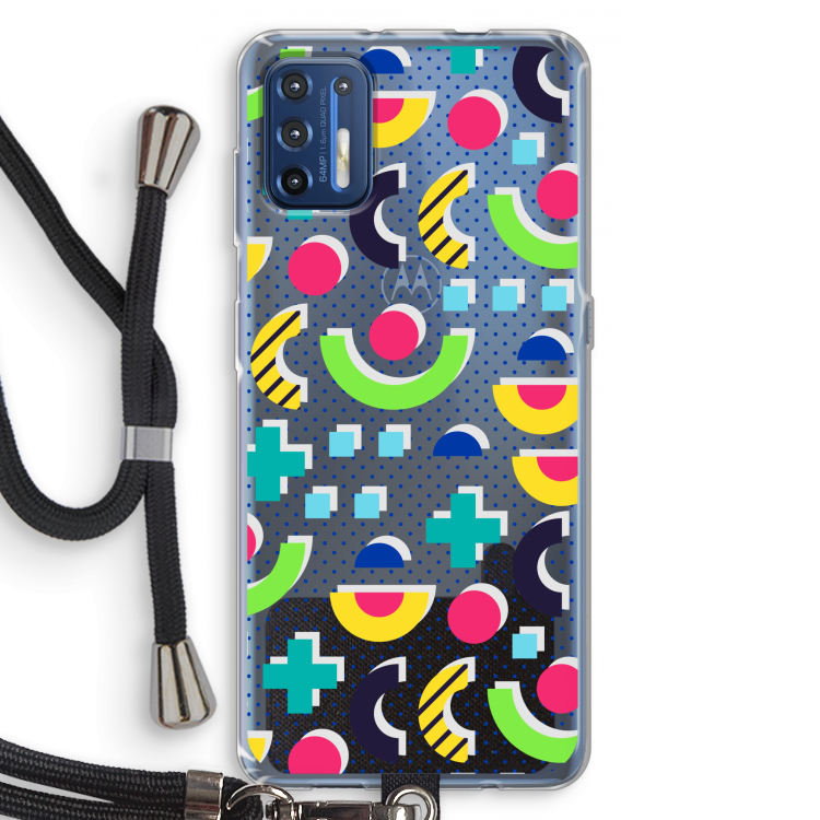 8-bit N°1: Motorola Moto G9 Plus Transparant Hoesje met koord