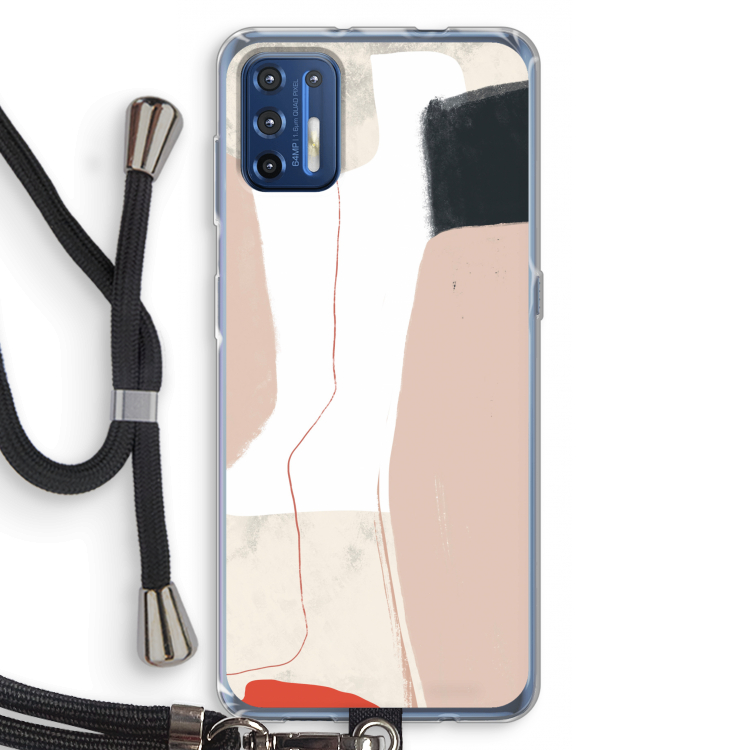 Lava: Motorola Moto G9 Plus Transparant Hoesje met koord