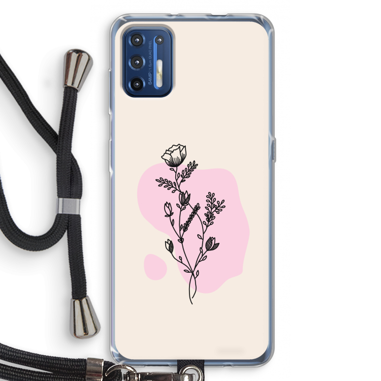 Roses are red: Motorola Moto G9 Plus Transparant Hoesje met koord