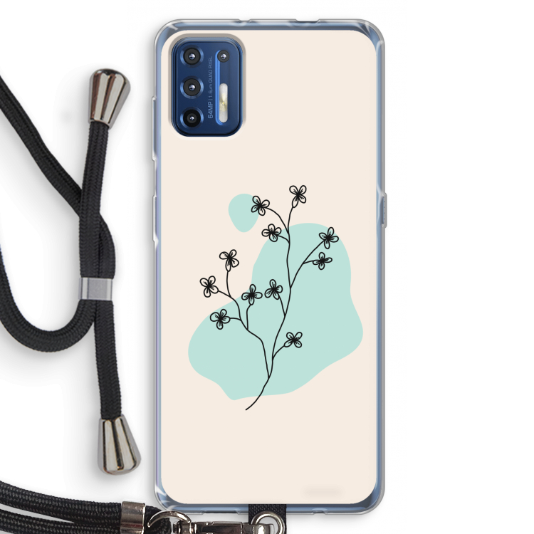 Love your petals: Motorola Moto G9 Plus Transparant Hoesje met koord