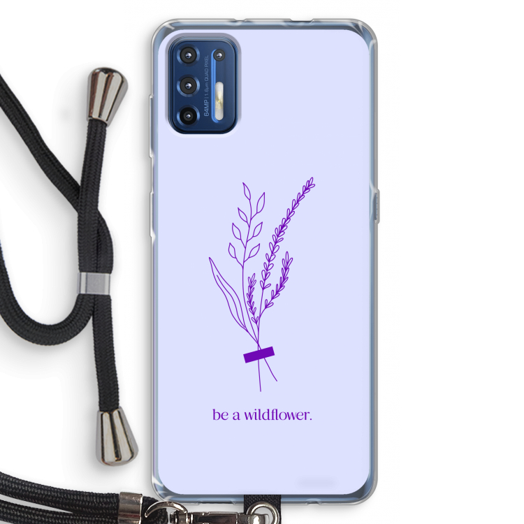 Be a wildflower: Motorola Moto G9 Plus Transparant Hoesje met koord