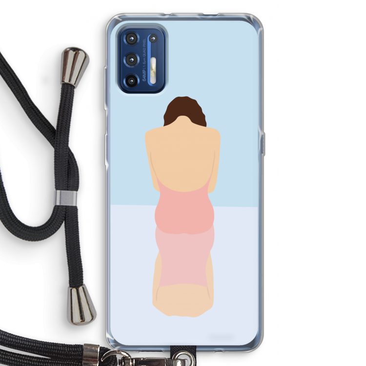Mirror: Motorola Moto G9 Plus Transparant Hoesje met koord