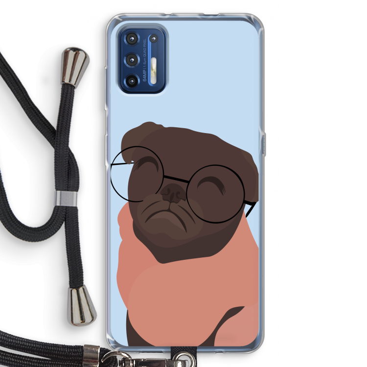 Ludo: Motorola Moto G9 Plus Transparant Hoesje met koord