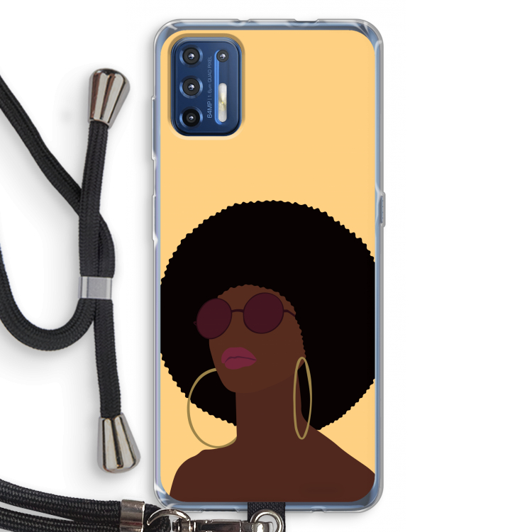 Golden hour: Motorola Moto G9 Plus Transparant Hoesje met koord