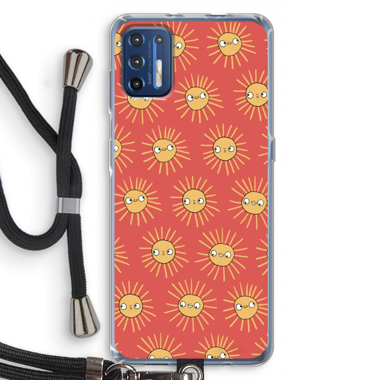 Zon: Motorola Moto G9 Plus Transparant Hoesje met koord