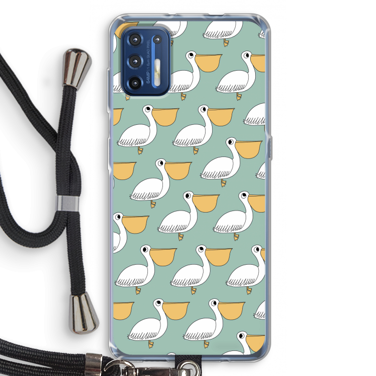 Pelican: Motorola Moto G9 Plus Transparant Hoesje met koord