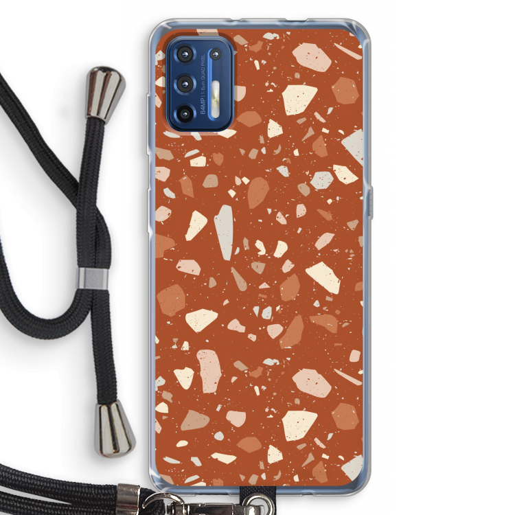Terrazzo N°22: Motorola Moto G9 Plus Transparant Hoesje met koord