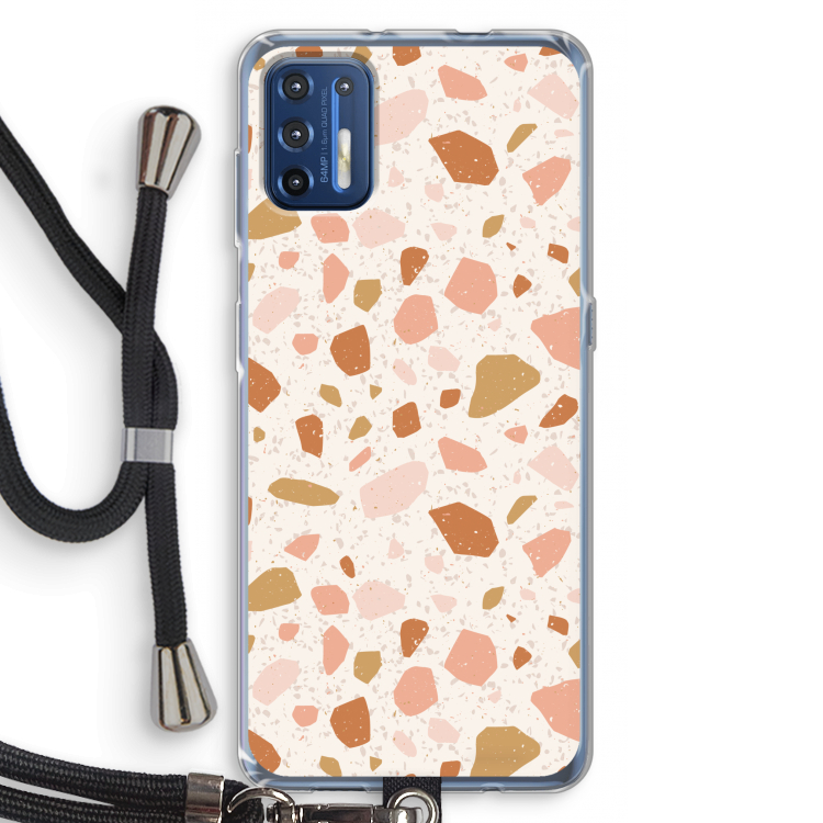 Terrazzo N°18: Motorola Moto G9 Plus Transparant Hoesje met koord
