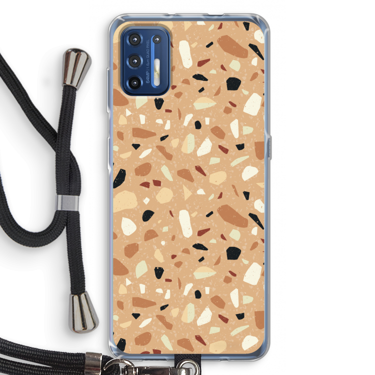 Terrazzo N°17: Motorola Moto G9 Plus Transparant Hoesje met koord