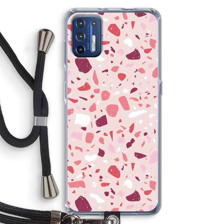 Terrazzo N°15: Motorola Moto G9 Plus Transparant Hoesje met koord