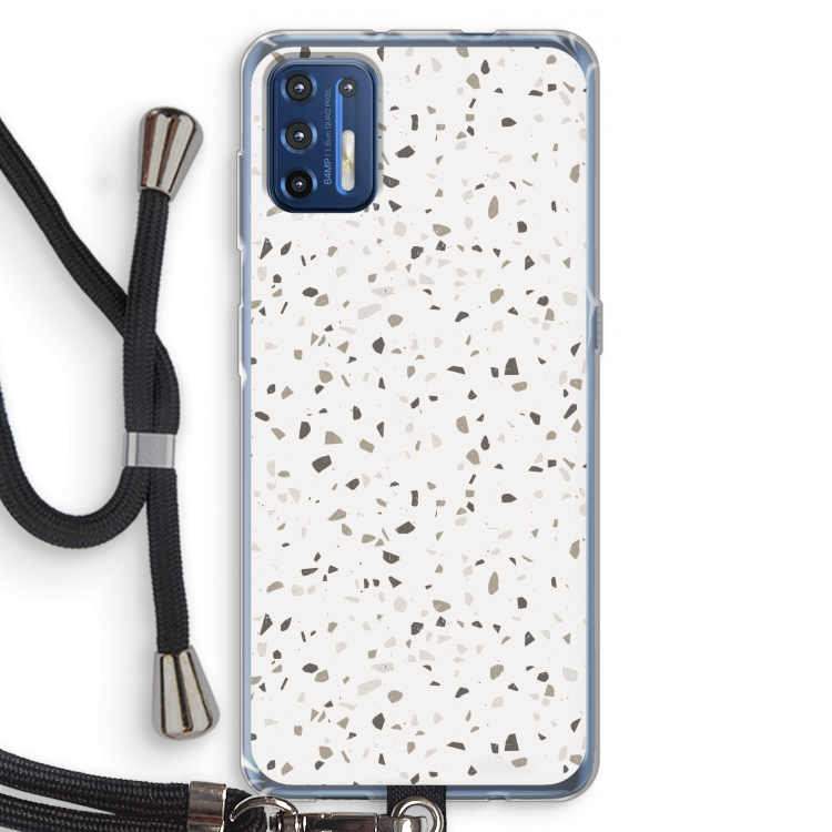 Terrazzo N°14: Motorola Moto G9 Plus Transparant Hoesje met koord